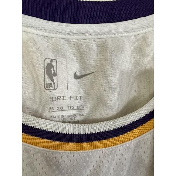 Nike NBA Los Angeles Lakers LeBron James #23 Swingman Jersey White Size XXL - Picture 7 of 11
